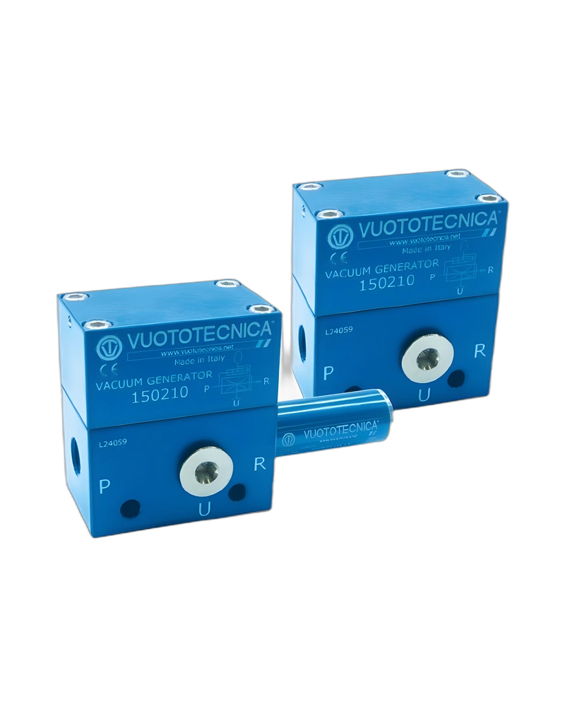 Single-stage vacuum generators with ejector 15 02 10, 15 02 10 LP and 15 02 15 LP